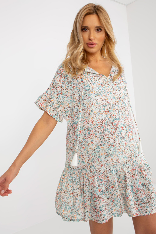 Bílé květinové minišaty se...