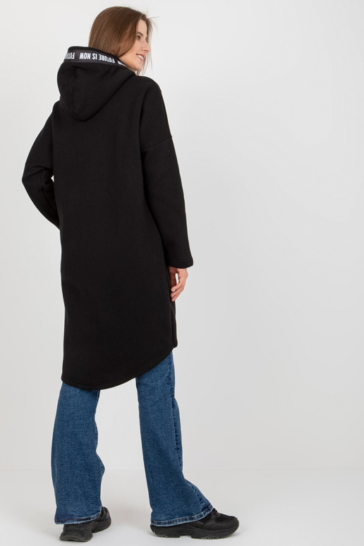 Černá mikina dlouhá oversize mikina