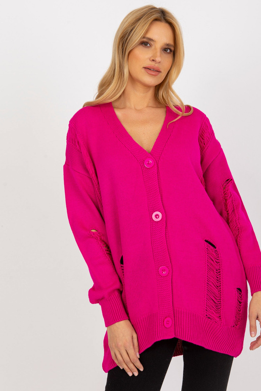 Fuchsiový oversized cardigan s... Fuchsiový oversized cardigan s...
