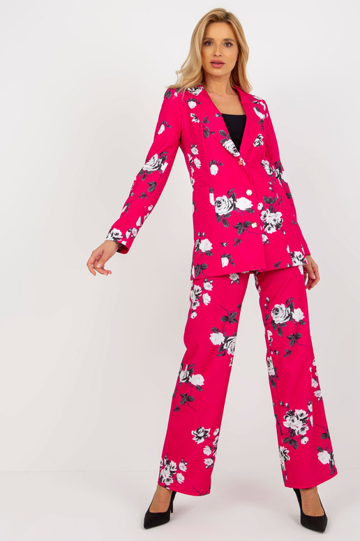 Fuchsiový elegantní sako s růžemi z...