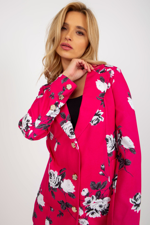 Fuchsiový elegantní sako s růžemi z...