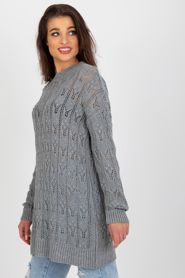 Šedé prolamované pletené... 2