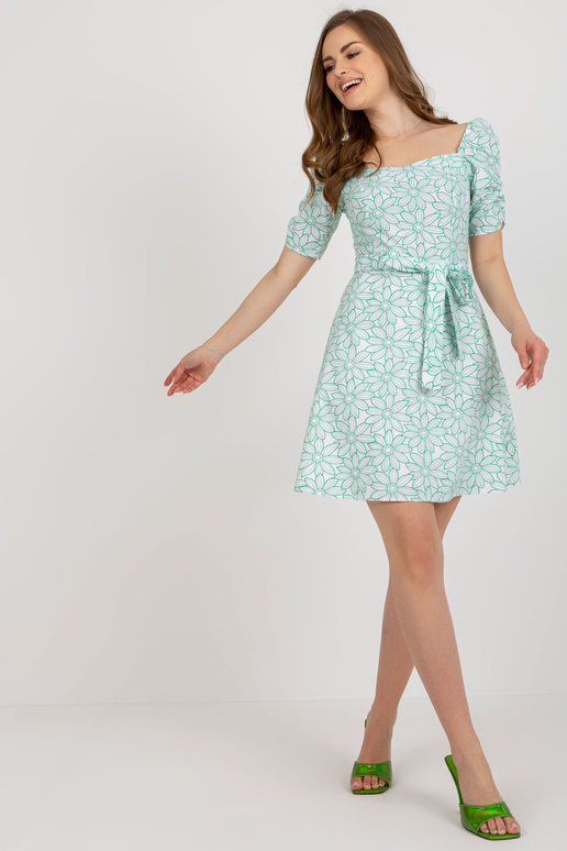 Šaty-LK-SK-509002.03P-bílo-zelené