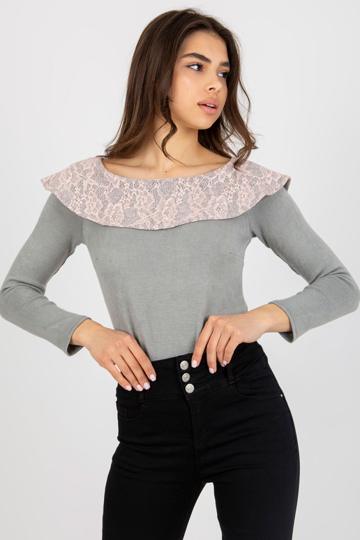 Svetr-LK-SW-506559-2.13-šedo-růžový