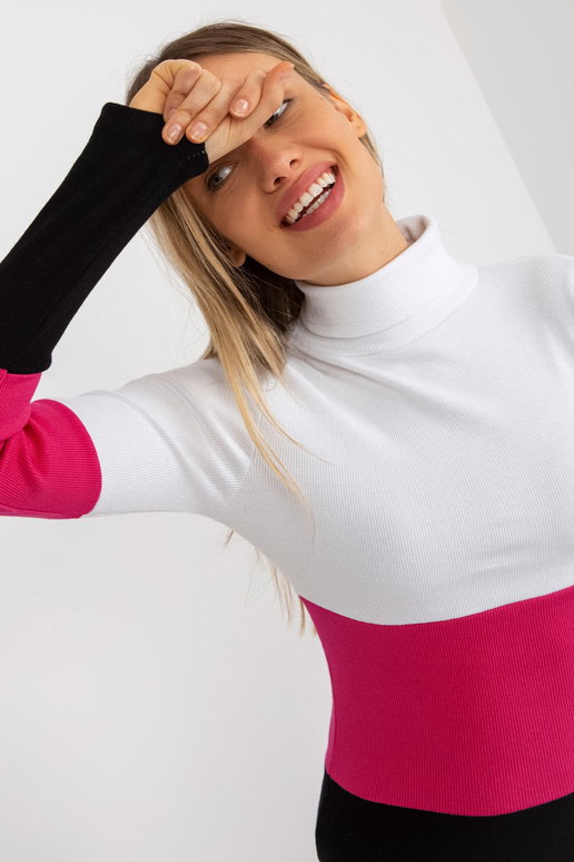 Ecru-fuchsiová vypasovaná základní...