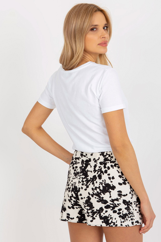 Bílé a oranžové bavlněné tričko s...