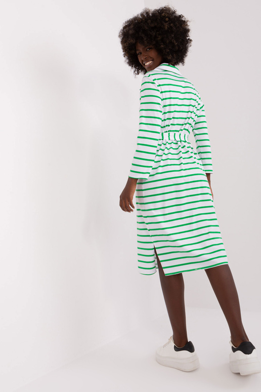Šaty-LK-SK-509299,74-bílo-zelené