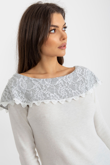 Béžový a šedý svetr s... 2