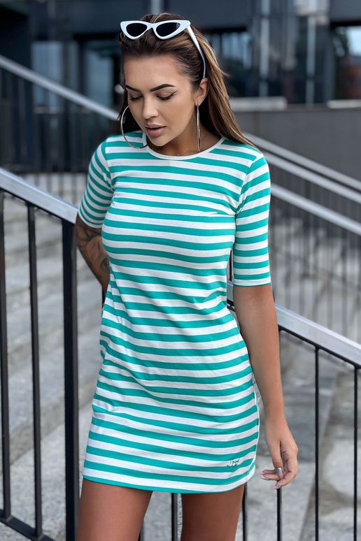 Šaty-TW-SK-2092.83P-bílo-zelené