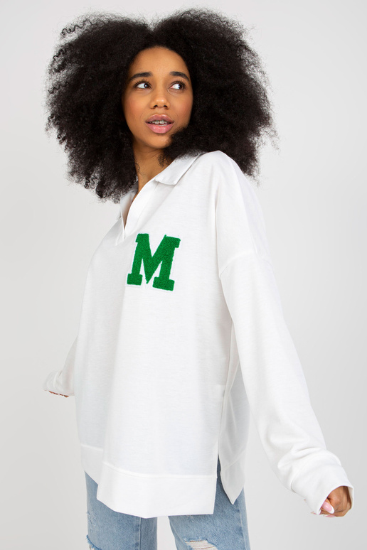 Ecru bavlněná oversize halenka s...