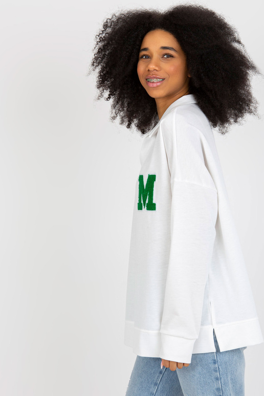 Ecru bavlněná oversize halenka s...