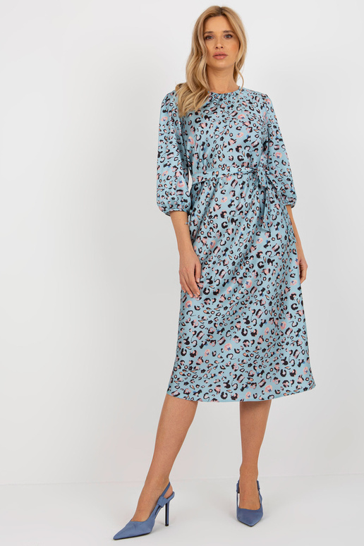 Světle modré leopternové koktejlové...