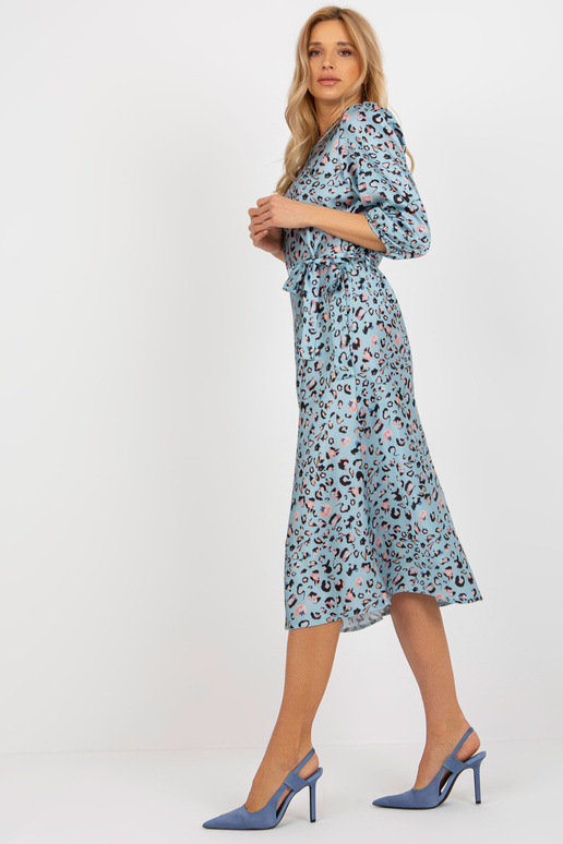 Světle modré leopternové koktejlové...