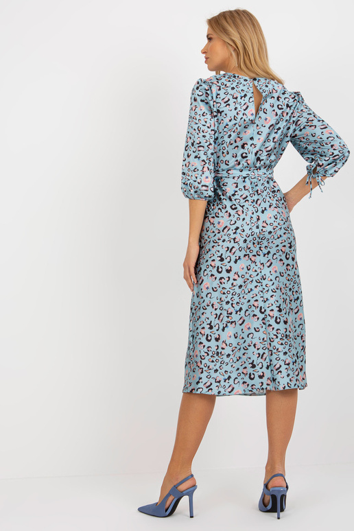 Světle modré leopternové koktejlové...