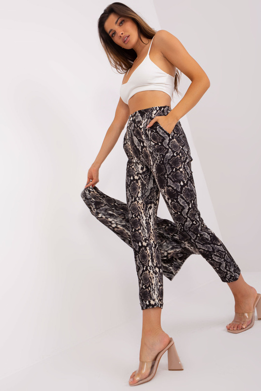 Kalhoty-DHJ-SP-13926-7.52P-černo-béžové