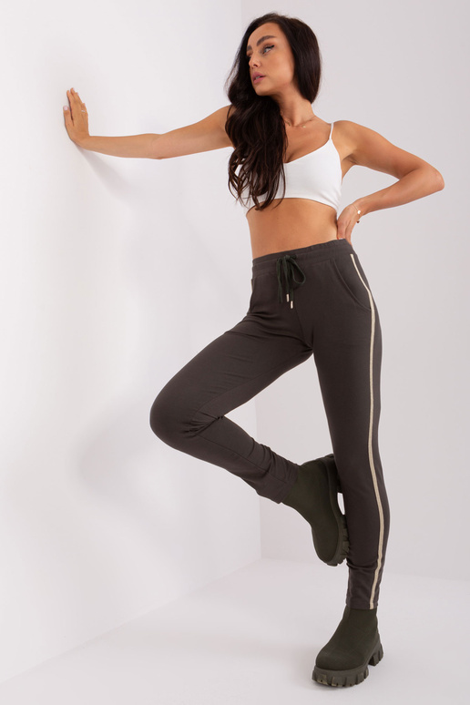 Tepláky - RV-DR-8518.08P - tmavě khaki