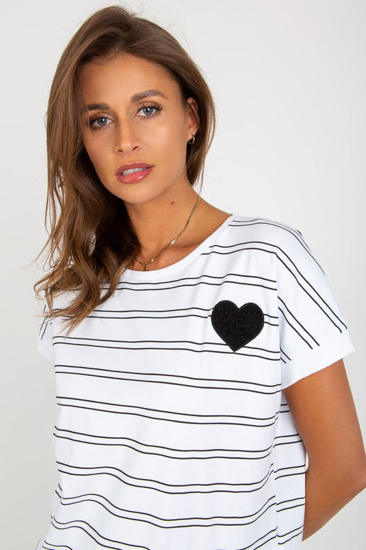 Bílá a černá bavlněná proužkovaná...