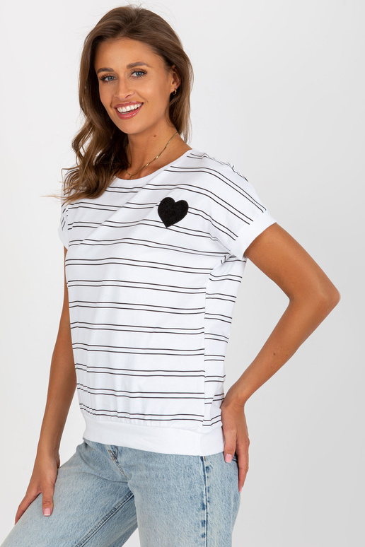 Bílá a černá bavlněná proužkovaná...