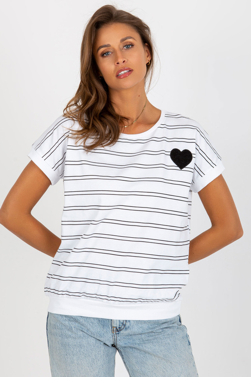 Bílá a černá bavlněná proužkovaná...