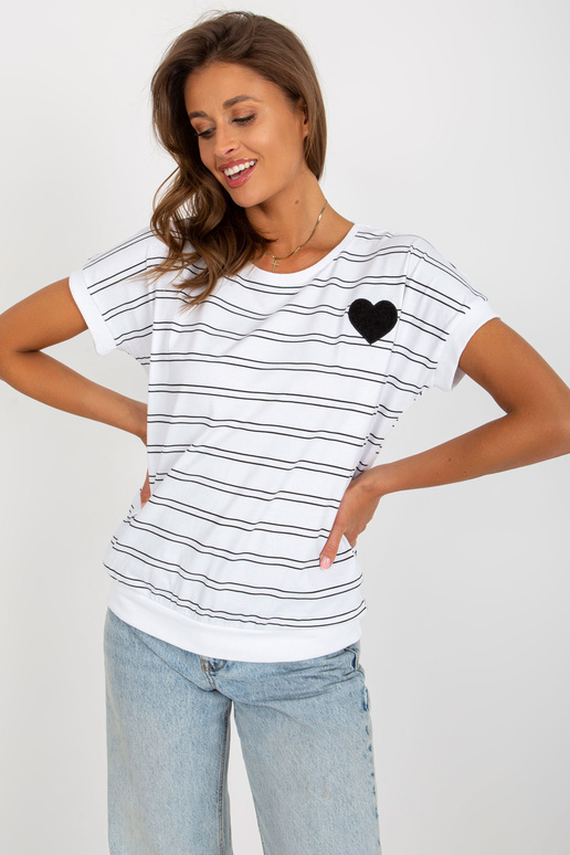 Bílá a černá bavlněná proužkovaná...