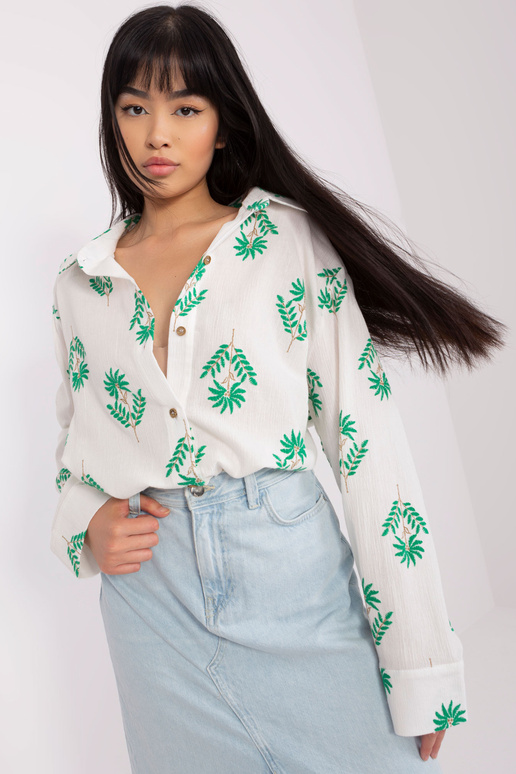 Košile-LK-KS-509349.04-bílo-zelená