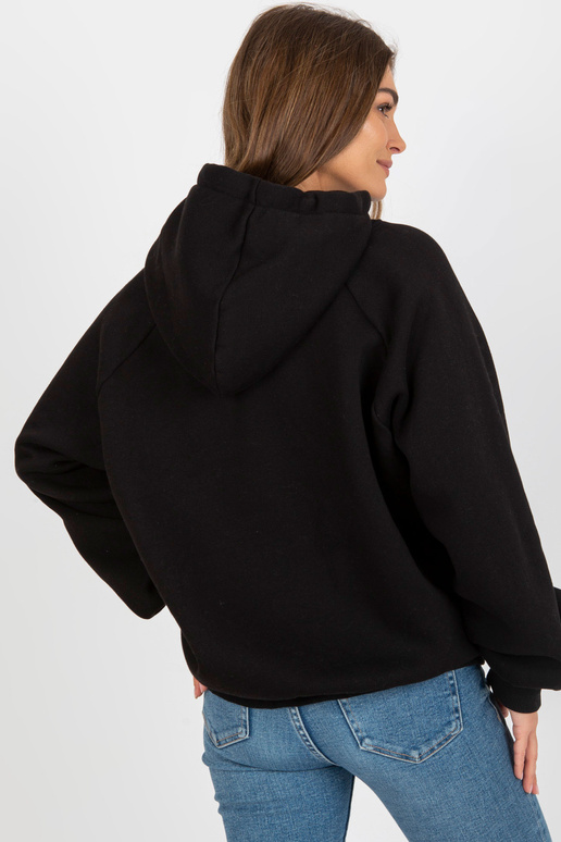 Černá basic mikina oversize střihu Černá basic mikina oversize střihu