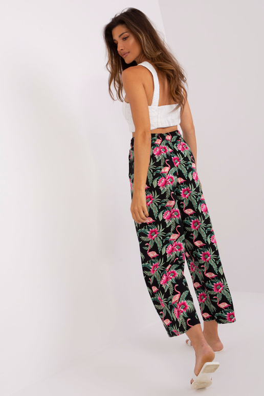 Kalhoty-D73770R62237B-černo-zelené