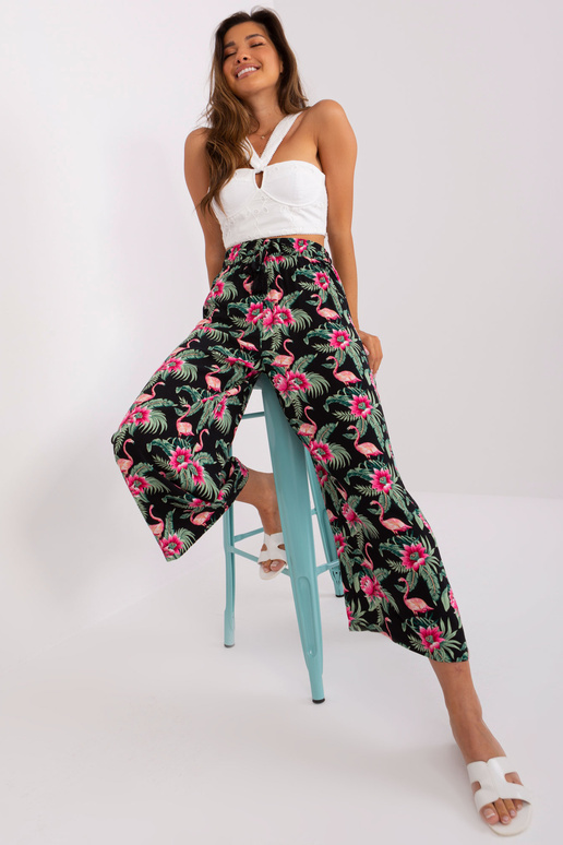 Kalhoty-D73770R62237B-černo-zelené