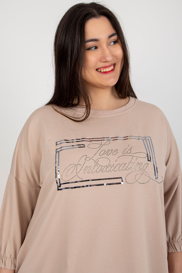 Béžové mikinové šaty... 2