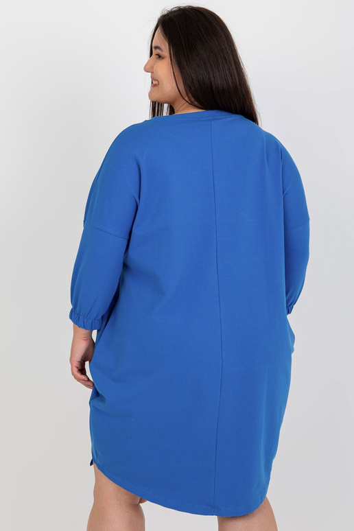 Tmavě modré nadměrné midi šaty s...