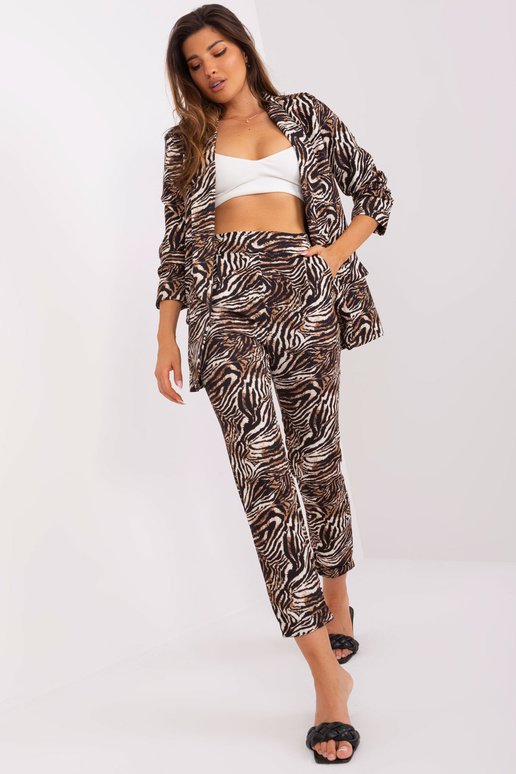 Kalhoty-DHJ-SP-13926-6,60P-černo-béžové