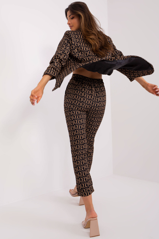 Kalhoty-DHJ-SP-13926-5,62P-černo-béžové