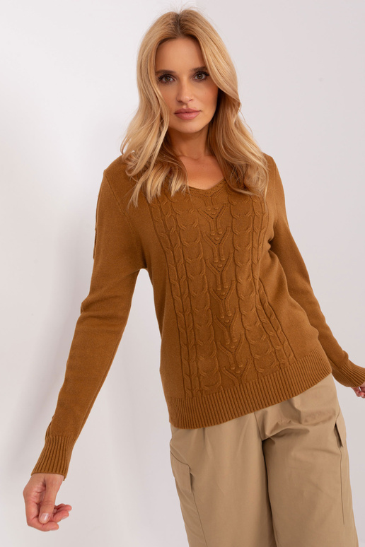Svetr-AT-SW-2329.98P-světle hnědý