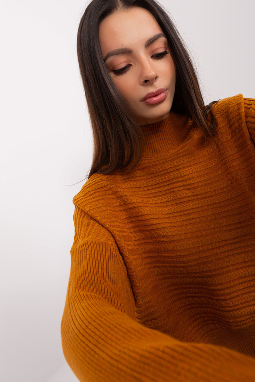 Svetr-AT-SW-2368.36X-světle hnědý Svetr-AT-SW-2368.36X-světle hnědý