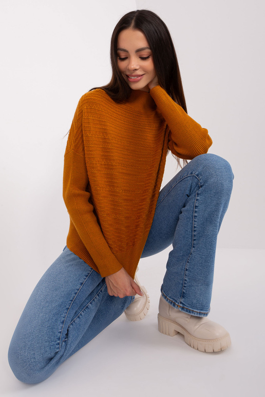 Svetr-AT-SW-2368.36X-světle hnědý Svetr-AT-SW-2368.36X-světle hnědý