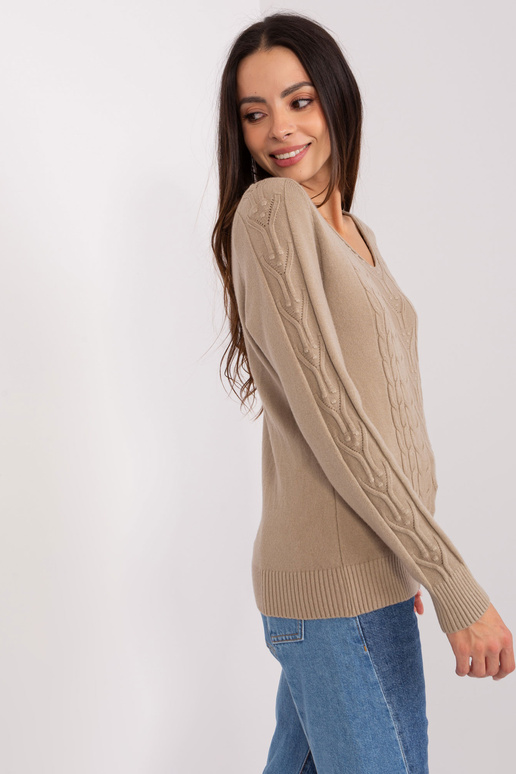 Svetr-AT-SW-2329.98P-tmavě béžový