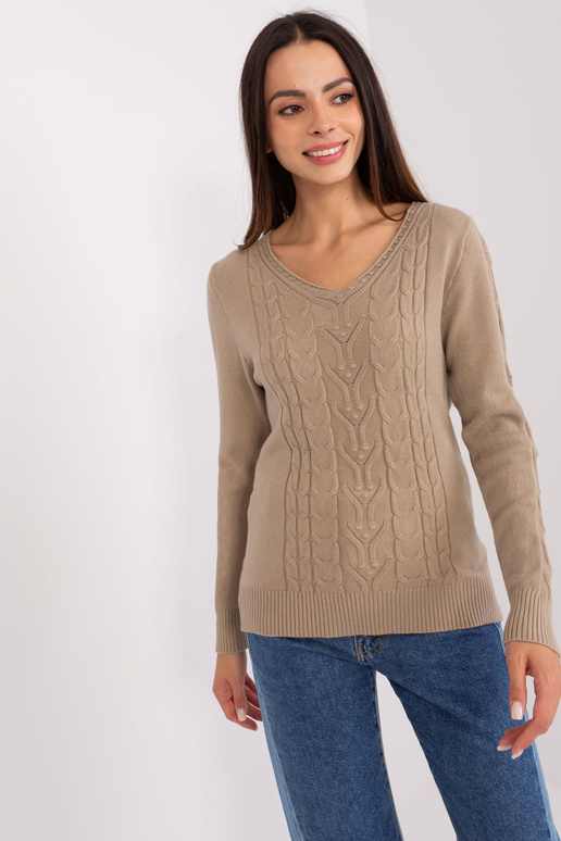 Svetr-AT-SW-2329.98P-tmavě béžový