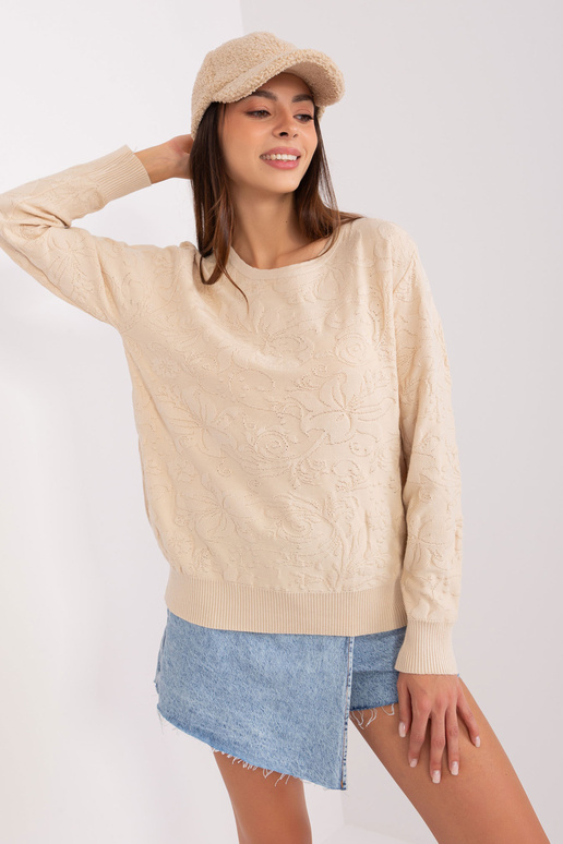 Svetr-AT-SW-2231A.00P-světle béžový