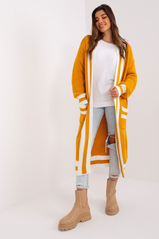 Cardigan-BA-SW-0291-1.56P-tmavě žlutá