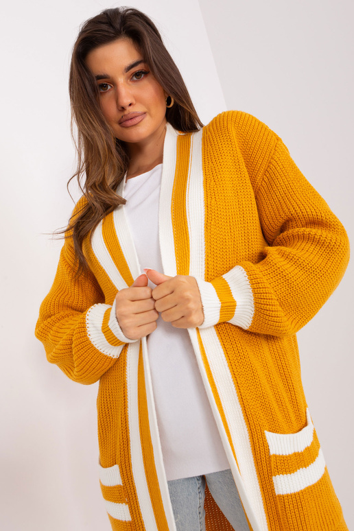Cardigan-BA-SW-0291-1.56P-tmavě žlutá