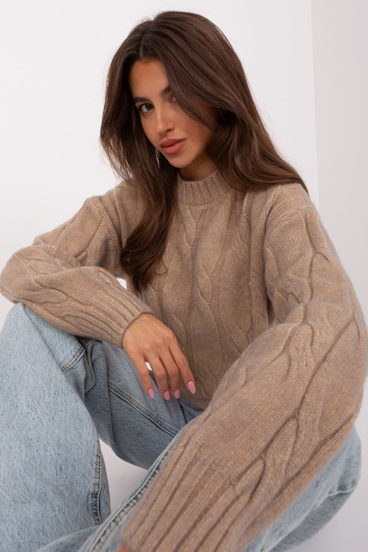 Svetr-AT-SW-0146.10P-tmavě béžový