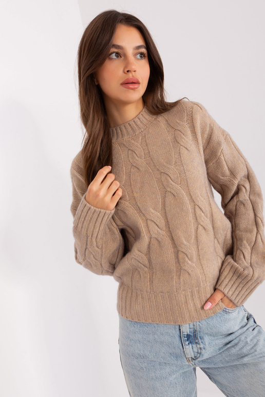 Svetr-AT-SW-0146.10P-tmavě béžový