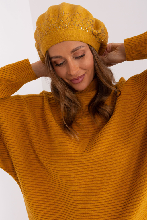 Čepice-AT-CZ-231605.21P-tmavě žlutá