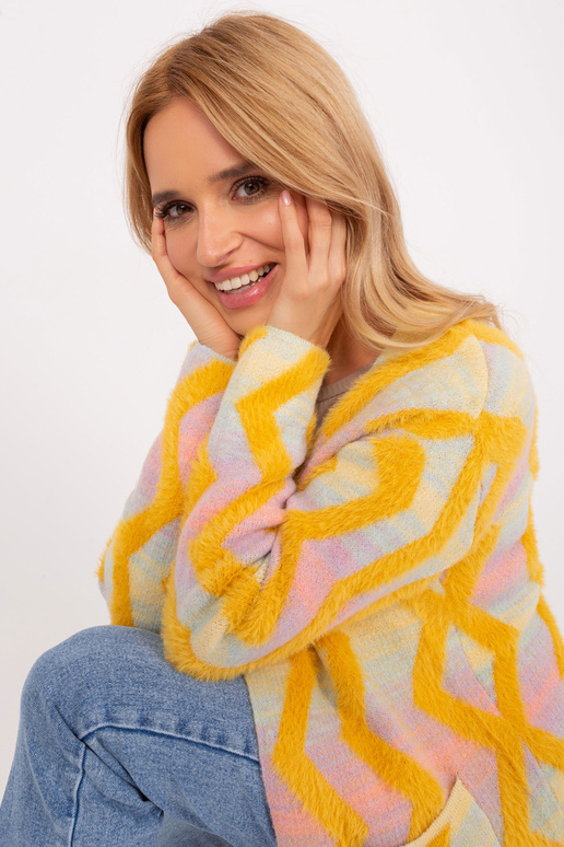 Sweter-AT-SW-234701.34-żółty