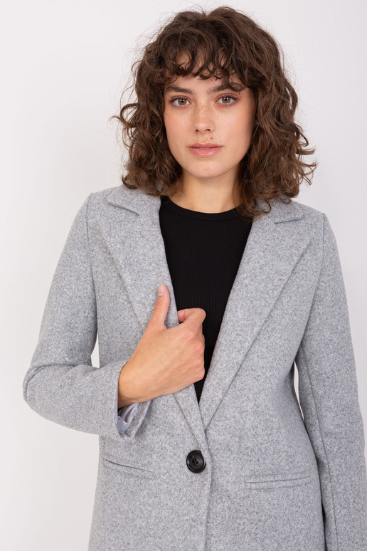 Kabát-TW-PL-BI-23314.00P-šedá