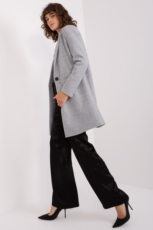 Kabát-TW-PL-BI-23314.00P-šedá