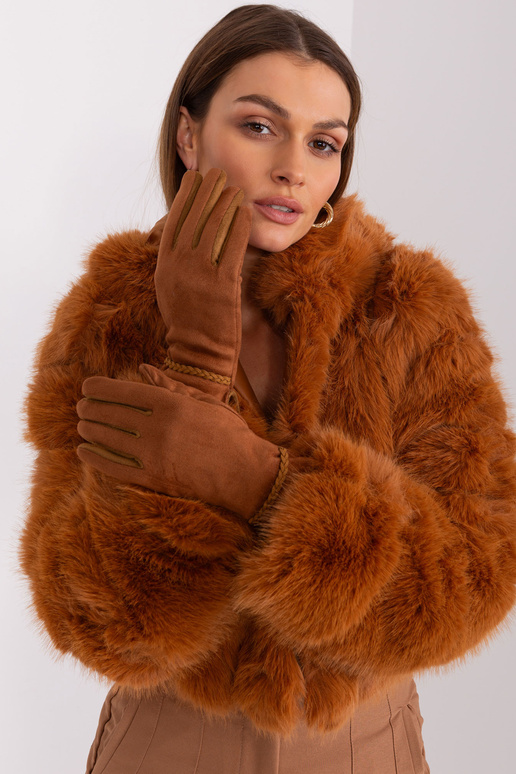 Rękawiczki-AT-RK-238601.98-jasny brązowy