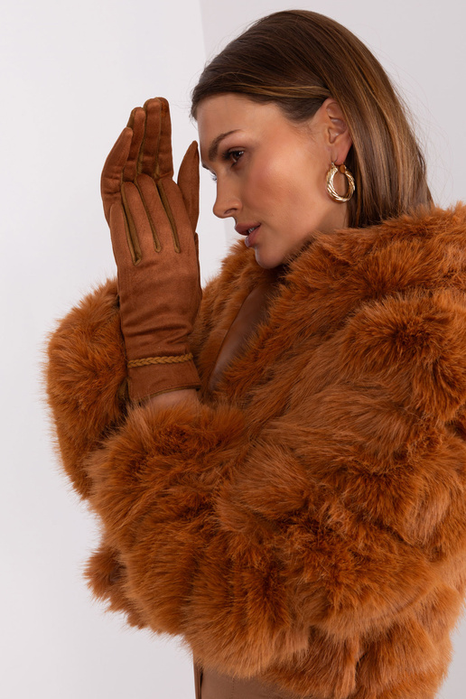 Rękawiczki-AT-RK-238601.98-jasny brązowy