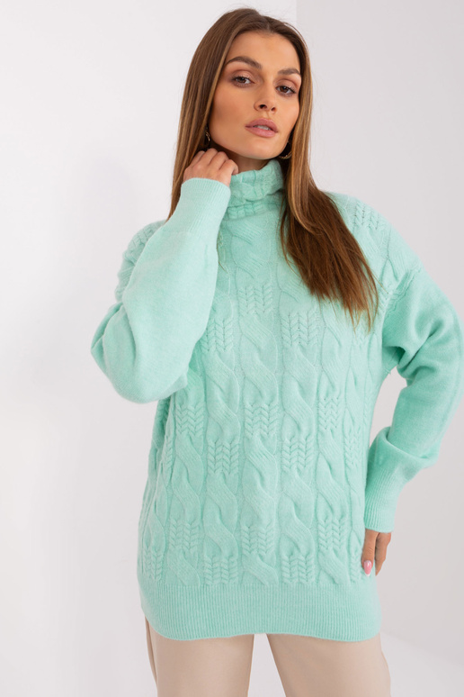 Sweter-AT-SW-23401.97P-mietowy