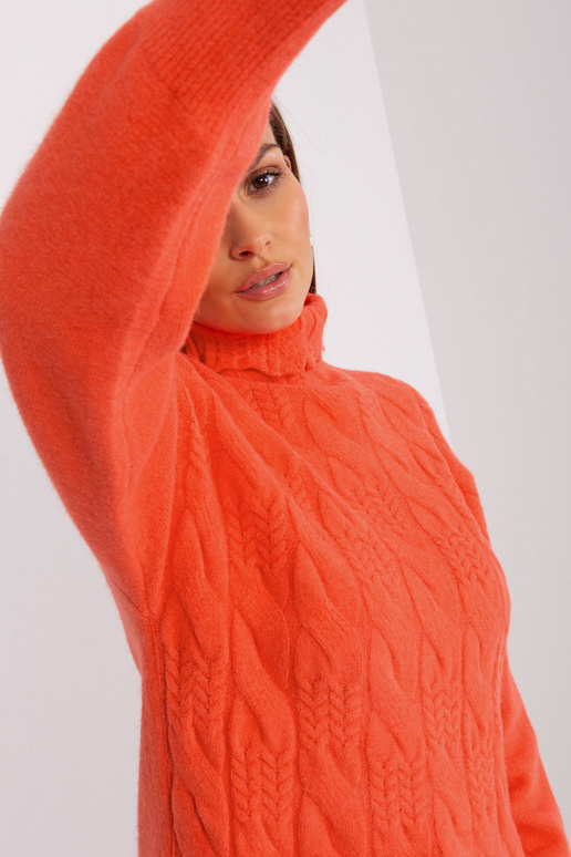 Sweter-AT-SW-23401.97P-pomarańczowy